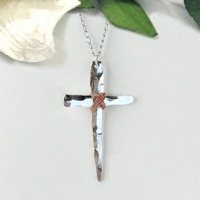 Rugged Cross Necklace, unisex