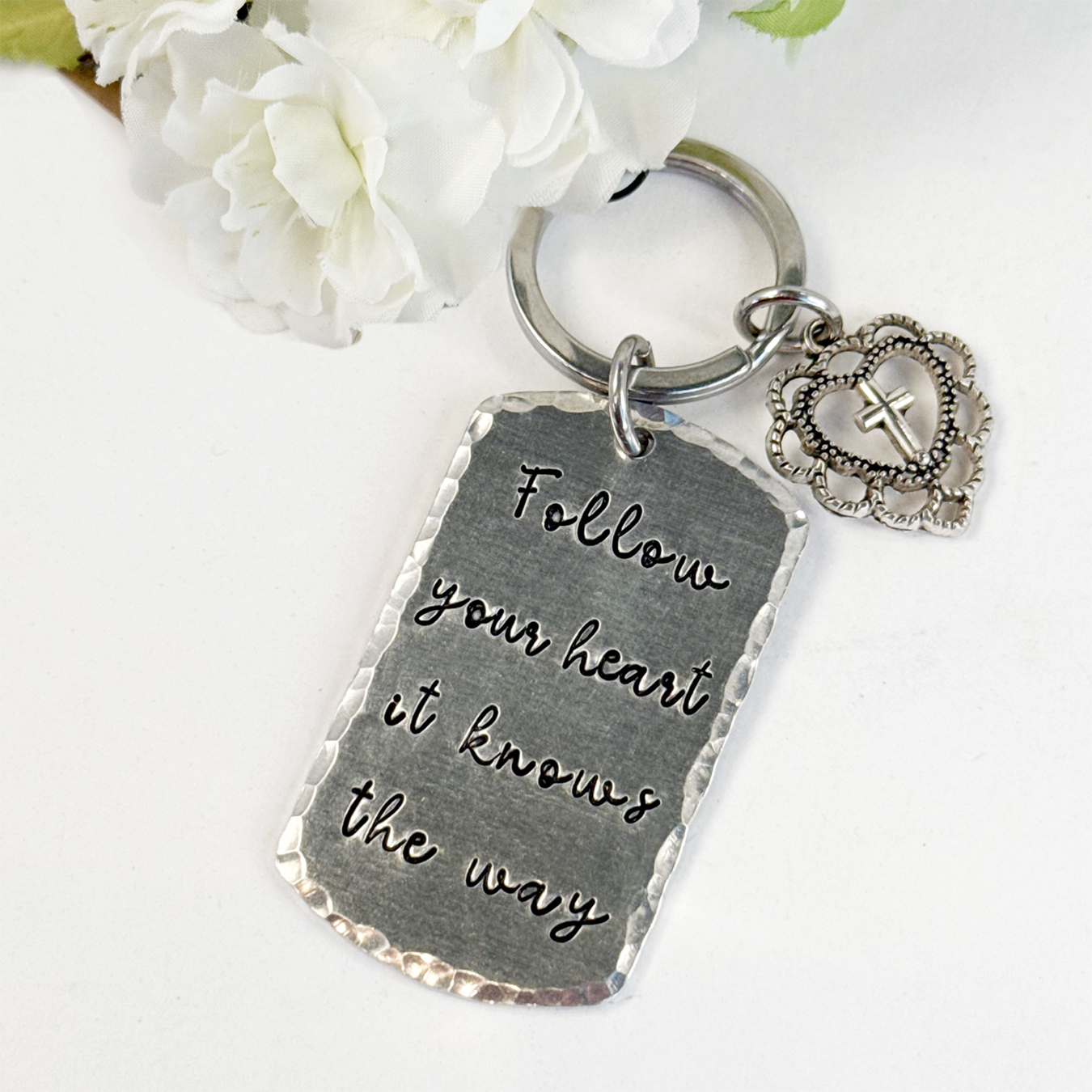 Follow Your Heart It Knows The Way Key Ring